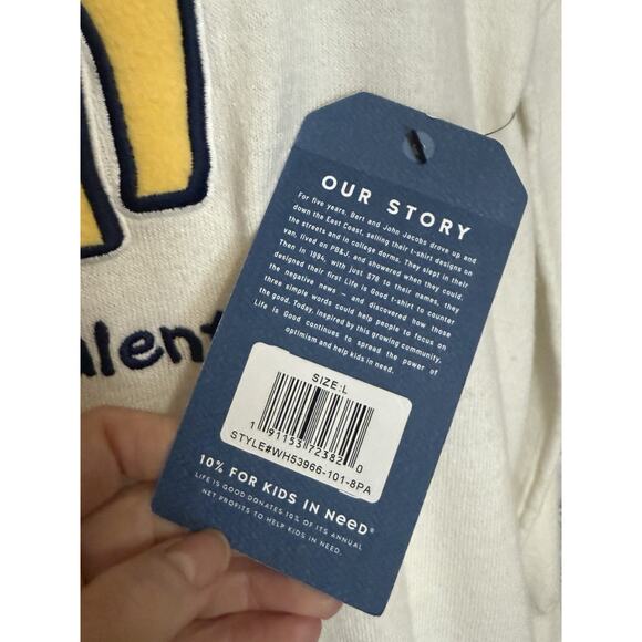 Life Is Good Ivory ‘Be My Valentine’ Dog Sweater~Sz Large~Embroidered~NWT - Picture 8 of 12